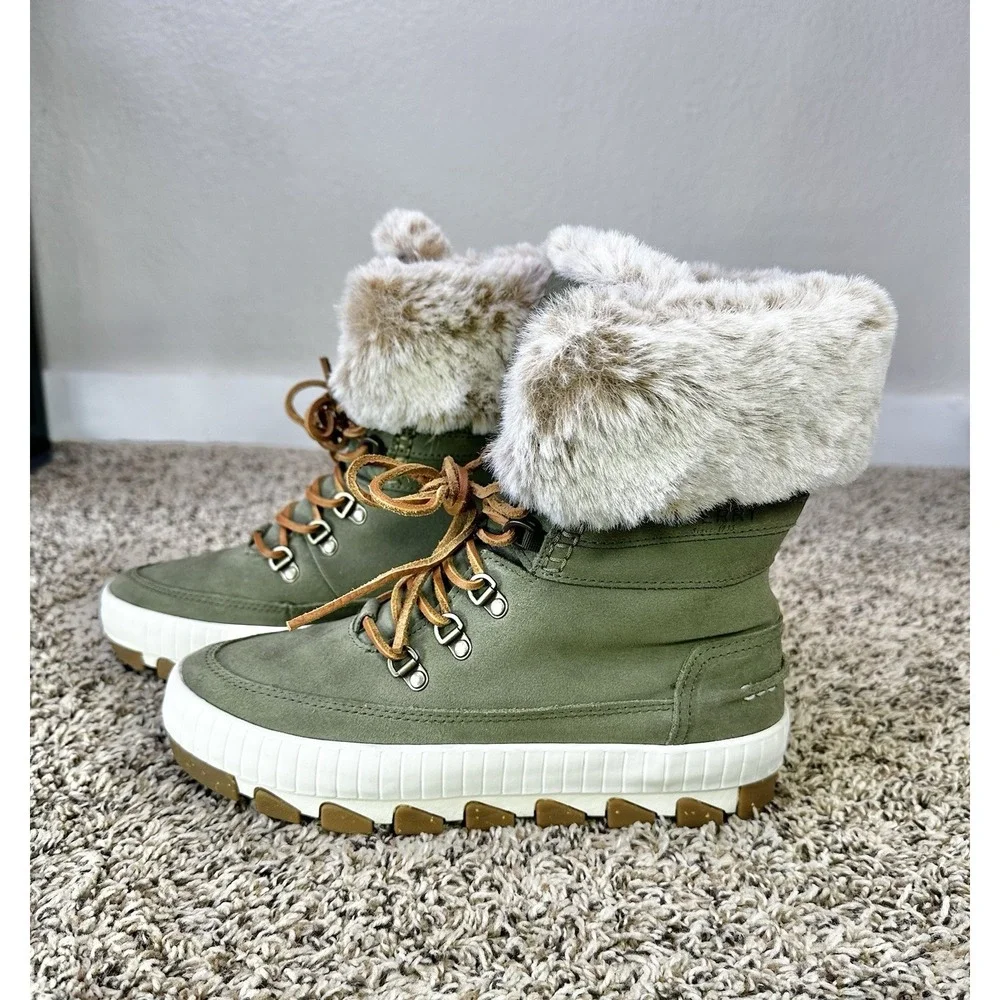 Sperry Women's Torrent Winter Olive Snow Boots Waterproof Memory Foam Size 8.5 - Picture 1 of 9
